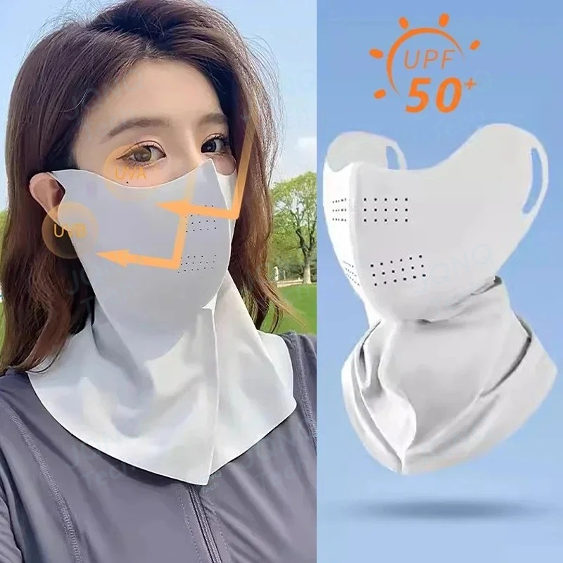 Kids Face Mask - ผ้าพันคอป้องกันรังสียูวีสำหรับฤดูร้อน ผ้าคลุมหน้าไหมน้ำแข็ง ผ้าคลุมกันแดดสำหรับกิจกรรมกลางแจ้ง ป้องกันแสงแดด ป้องกันฝุ่น สำหรับปั่นจักรยานและเล่นกีฬา